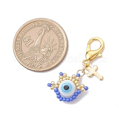 Decoraciones colgantes de murano mal de ojo hechas a mano&nbsp;HJEW-MZ00374