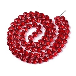 Fili di perle di vetro trasparenti con vernice da forno&nbsp;DGLA-N021-01A-06