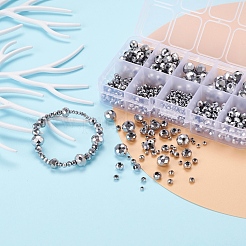 710pcs galvanisieren transparente Glasperlenstränge&nbsp;DIY-YW0003-07