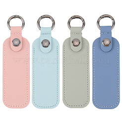 4 Stück kleine USB-Stick-Aufbewahrungstasche aus PU-Leder mit Daumenverschluss&nbsp;AJEW-CL0002-61A
