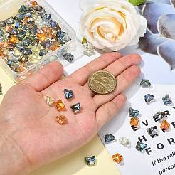 100 Stück 10 Farben galvanisieren transparente Glasperlen&nbsp;EGLA-CJ0001-13