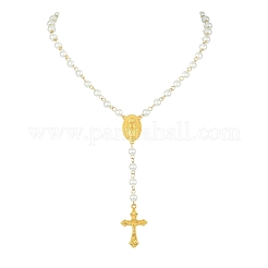 Glasperlen-Rosenkranz-Perlenketten&nbsp;NJEW-JN04340