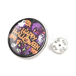 Anstecknadeln aus bedrucktem Aluminium mit fröhlichem Halloween-Motiv für Rucksäcke und Kleidung&nbsp;AL-CBA1C64-02P