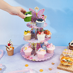 2 x 3-stöckiger Cupcake-Ständer aus Papier&nbsp;DIY-DC0003-92A