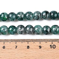 Perles de verre craquelé drawbench brins&nbsp;GLAA-N006-8mm-03