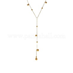 304 Edelstahl Kugelkette lange Quaste Y Halsketten für Frauen&nbsp;FS-WG75565-01
