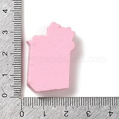 Cabochons décodés en résine opaque bonbon&nbsp;RESI-R447-01B