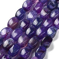 Chapelets de perles veines de dragon en agate naturelle&nbsp;G-G172-01N