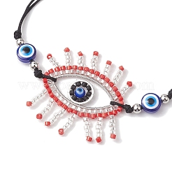 Pferdeaugen-Gliederarmband-Sets aus Glasperlen&nbsp;BJEW-MZ00074-01