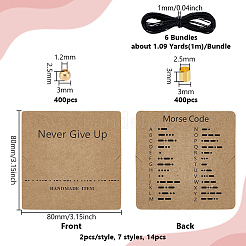 DIY-Kits zum Herstellen von Morsecode-Armbändern&nbsp;DIY-UN0008-18G