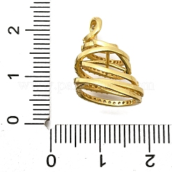 925 Sterling Silber klare Zirkonia Spiral Anhänger Öse&nbsp;STER-R011-04G