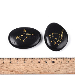12 spécimen de minéral en pierre noire naturelle représentant des constellations&nbsp;G-N360-01