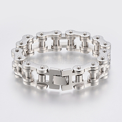 Anlaufgeschützte Herrenarmbänder aus Edelstahl 201&nbsp;BJEW-H569-15MM-A