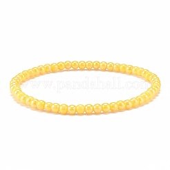 7 pièces 7 couleurs bonbons couleurs acrylique rond perlé bracelets extensibles ensemble pour les femmes&nbsp;BJEW-JB08061