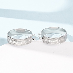 Boucles d'oreilles créoles en acier inoxydable 304 pour femmes&nbsp;SA-CBA4160-24P