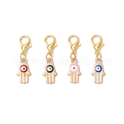 Decorazioni pendenti in lega smaltata 4 pz&nbsp;HJEW-JM03749