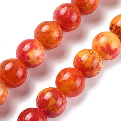 Natur Multi-Color-Achat Perlen Stränge&nbsp;G-A261-B03-14mm