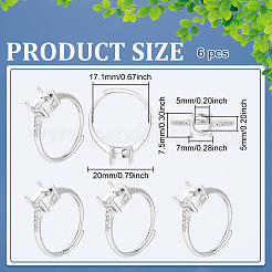 6 Stück verstellbare Pad-Ring-Einstellungen aus Legierung&nbsp;KK-ME0003-94