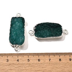 Natürlich gefärbte Quarzkristallglieder Verbinderanhänger&nbsp;G-K189-02S-03