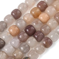 Hilos de cuentas de piedra de mica púrpura lepidolita natural&nbsp;GG-CBA9281-D02-7x8mm