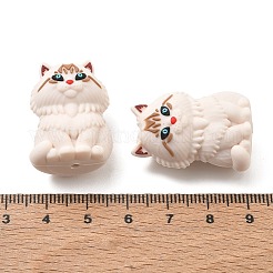 Perline focali in silicone alimentare a forma di gatto ragdoll&nbsp;SL-CBAAE23-01