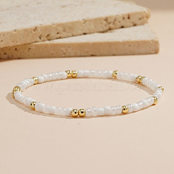 2 Stück Stretch-Armbänder aus geflochtenen Kunstperlen im Bohème-Stil für Frauen&nbsp;KR5693-3