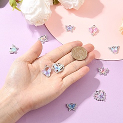 10 Stück 10 Stile Legierung mit Strass-Anhängern&nbsp;FIND-YW0009-49
