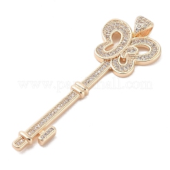Pendentifs en laiton zircon cubique transparent&nbsp;KK-S388-02G-01