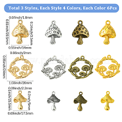 72 pz 12 stili pendenti in lega di stile tibetano&nbsp;FIND-SC0016-93