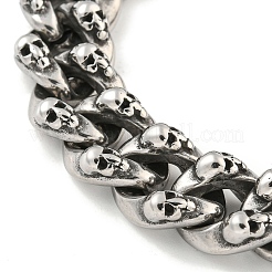 304 Edelstahl Cuban Link Kettenarmbänder für Damen und Herren&nbsp;BJEW-C063-04AS