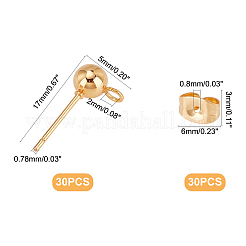 Ohrstecker-Beschläge aus Edelstahl 304&nbsp;STAS-UN0015-57C