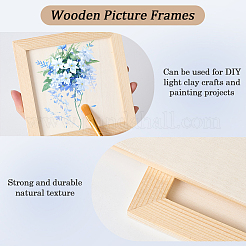Bricolage enfants décoration en bois cadre photo en argile&nbsp;WOOD-WH20008-07F