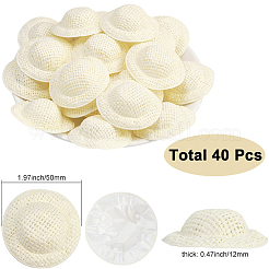 40 mini chapeau de poupée en tissu&nbsp;AJEW-SC0031-34B