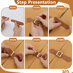 Verstellbare Schnallen aus Kunstleder&nbsp;DIY-WH0308-801A