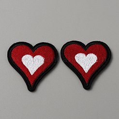 Gestickte Aufnäher aus Polyestergewebe mit Spielkartenmotiven&nbsp;PATC-WH0001-106D