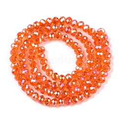 Chapelets de perles en verre électroplaqué&nbsp;EGLA-A044-T3mm-B25