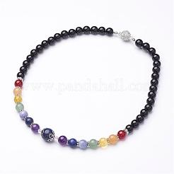 Collane di perline pietra preziosa mista&nbsp;NJEW-JN01753