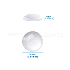 Transparente Glas Cabochons&nbsp;GGLA-CD0001-03