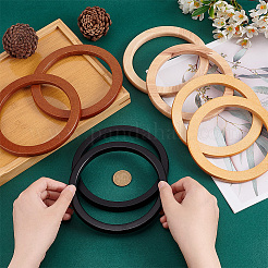 8 pieza de 4 asas de madera para monedero&nbsp;DIY-PH0013-67