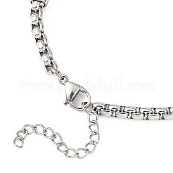 2 Stück 2 Stile anlaufgeschützte 304 Edelstahl-Boxketten-Armbänder für Paare&nbsp;BJEW-JB12634
