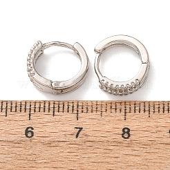 Micro ottone spianare zirconi Orecchini a cerchio&nbsp;KK-CBA90BB-07P