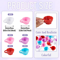 25 tazza da tè in plastica mini in 5 stili&nbsp;DJEW-TA0001-51