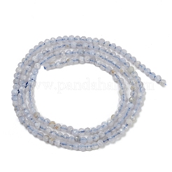 Chapelets de perles en agate avec dentelle bleue naturelle&nbsp;G-Z074-A01-03