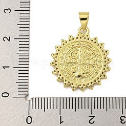 Tema religioso cremagliera placcatura ottone micro pavé zirconi cubici pendenti&nbsp;KK-C074-40G-02