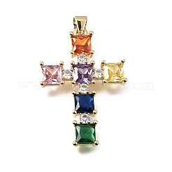 Pendentifs en laiton pavé de zirconiums cubiques de Pâques&nbsp;CU-E002-01B-G04