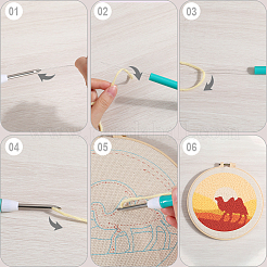 Kits de démarrage de broderie au poinçon&nbsp;DIY-WH20007-13A