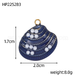Pendentifs en acier inoxydable 304 émaillés&nbsp;STAS-OY003-28G