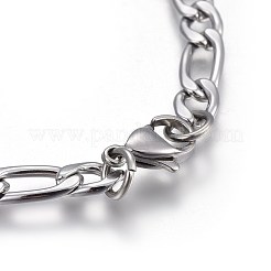 Bracciali a catena figaro in acciaio inossidabile 304 anti-appannamento&nbsp;BJEW-L637-04A-P