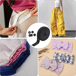 Cordon/bandes élastiques plats de 5 m avec boutonnière&nbsp;DIY-CY0002-13B