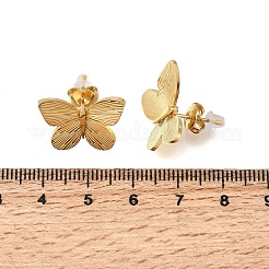 Pendientes de botón de acero inoxidable 304&nbsp;EJEW-D362-03G